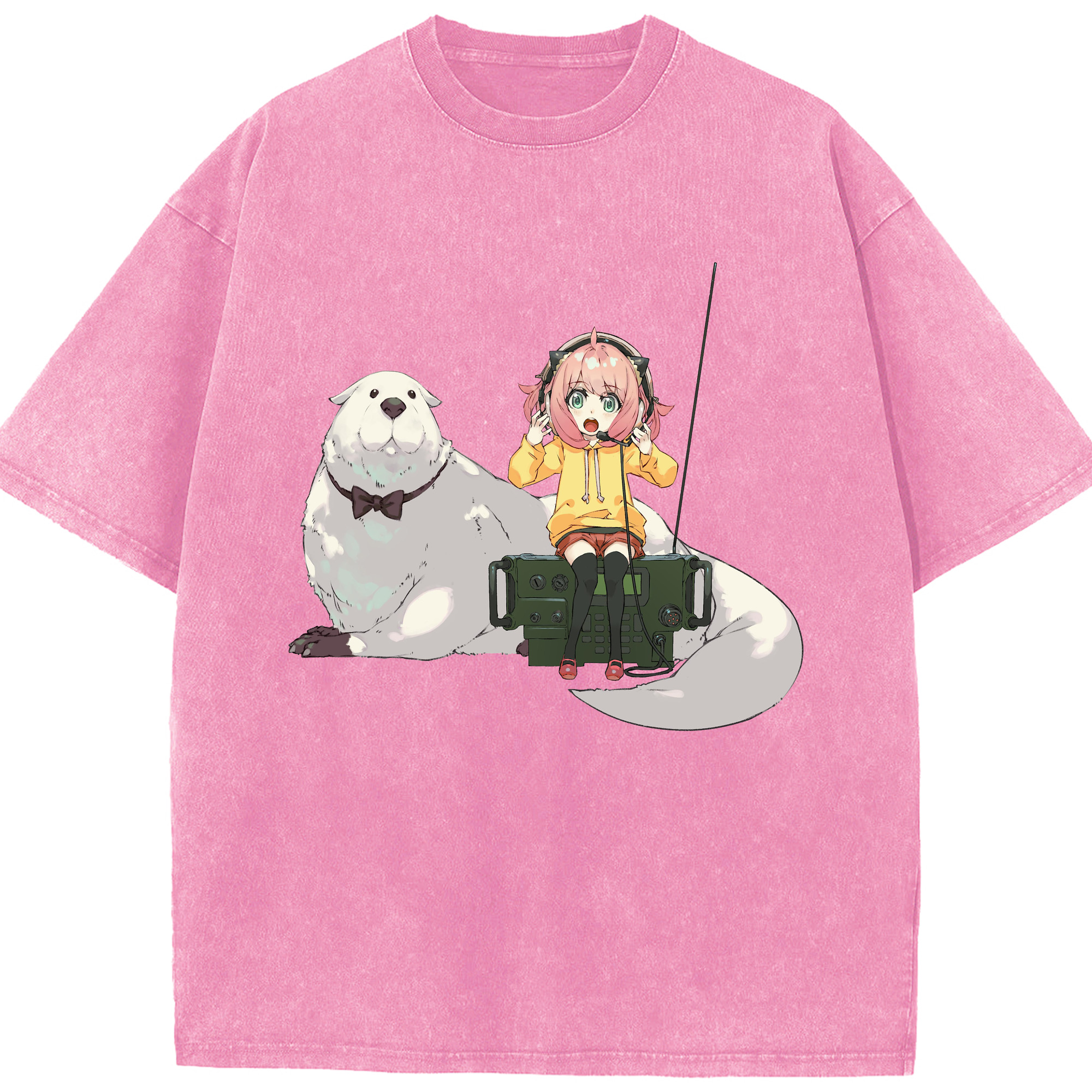 （画像用） SPY×FAMILY间谍家家酒 綿100% ヴィンテージ風 半袖Tシャツ（フロントプリント）